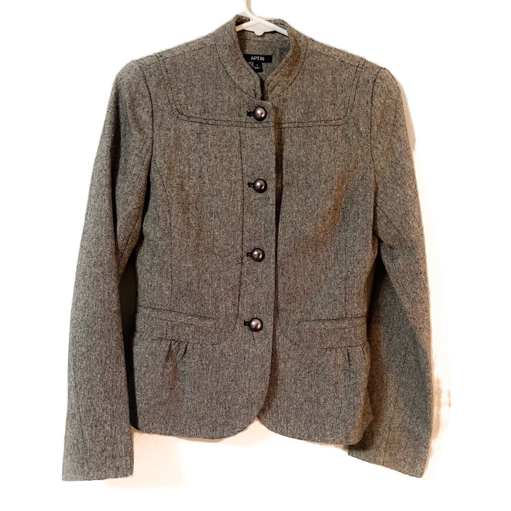 Black and white tweed jacket